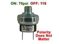 70psi on 115psi off 5kg on/8kg off C21-2 Pressure Switch Use on all White Manifold Valves and oth