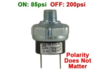   85psi on  200psi off  6kg on/14kg off CT21-8 Pressure Switch Use only on Brass Valves 1/2" or 3/4"