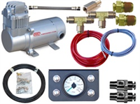 DC2500, Check Valve, Steelhose, 4-Pushbutton Valves,Dual Gauge,25' 1/4" Air hosekit. Separate contr