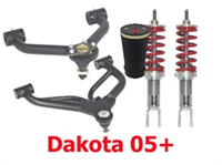 2005-2009 DODGE DAKOTA Upper and Lower Control Arms with Strut Coilovers, air possible, need donor