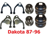 1987-1996 DODGE DAKOTA Upper and Lower Control Arms with Bags and Mounts (Set)