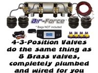 3/8" AIR-ENGINE VALVES, Mounted on 8-Port 5 Gal Tank,With Fittings, Wiring Harness, and Digital Gaug