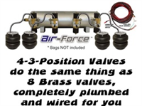 1/2" AIR-ENGINE VALVES, Mounted on 8-Port 5 Gal Tank,With Fittings, Wiring Harness