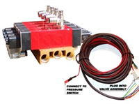 1/2" 3-Position Red Manifold Valve - 160psi  w/fittings,Harness. 110psi on 135psi Pressure Switch, d