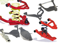 Upper  and Lower Control Arms with Cross Shaft (pair) dropped