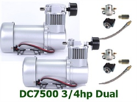 DC7500 Series 12v "Dual Pack" Air Compressors Silver - 230psi. No other competitor can reach 230psi