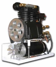 DCVOLTAIR 100% dutycycle 2hp Air Compressor  - 220psi.  Fills a 3 Gallon tank to 200psi in 1 Minute,