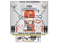 2004-2010 Chevrolet Colorado, Canyon Complete Air Suspension Kit System F=STRUT & CARMS,R=BAGS 4LINK