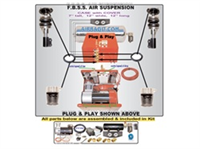 2001-2006 Citroen Citroen C2, C3, C4 Complete Air Suspension Kit System F=STRUT,R= 110BAG/4"X4"BRK W