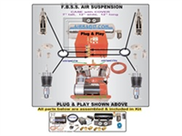 1999-2003 Nissan R34, Skyline Complete Air Suspension Kit System F=CYLINDERS,R=SLEEVES