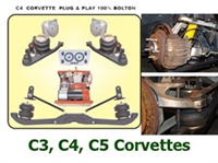 1984-1996 Chevrolet Corvette C4 Front Air Suspension Kit F=CARMS, BILLET BRACKETS