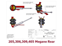1987-2006 Peugeot Peugeot 405 Rear Air Suspension Kit R=BAG/BRACKET REAR AXLE