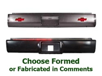 (FF) Steel Rollpan FLEETSIDE Rp-107 License With Red Bowties