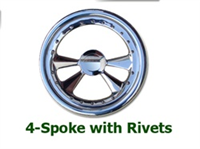 4 Spoke Full Wrap Billet Steering Wheel